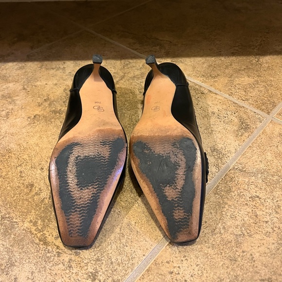 Circa Joan & David Cathleen Pumps in Black & Gold Size 7.5 - Picture 6 of 6